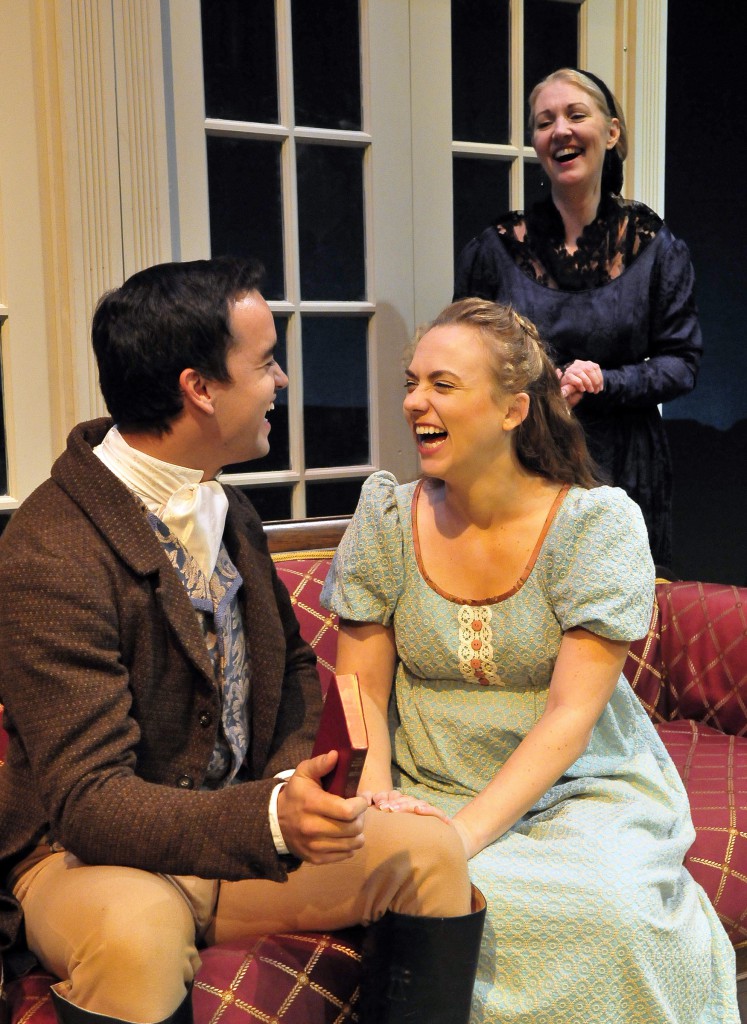 Kevin Gish as Willoughgy, Lindsey Marie Schmeltzer as Marianne, & Ruby Sketchly as Mrs. Dashwood